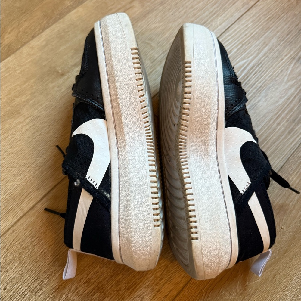 Nike Black and White Platform Sneakers - Picture 5 of 7
